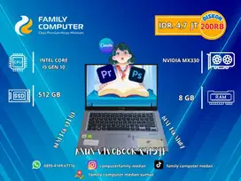 ASUS VIVOBOOK X412JP|CORE I5 GEN 10|8GB|SSD 256GB|NVIDIA MX330 2GB|OKE