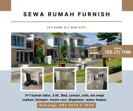 Sewa Rumah Komplek Mewah 2LT Dgn Perabot BSB City Ivy Park Citraland