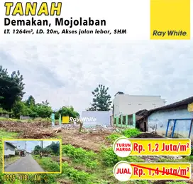 Harga Turun! Tanah Dengan Akses Jalan Lebar di Demakan, Mojolaban, Skh