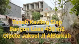 Jual Tanah Murah di Jalan Al Barkah 1 Cilandak Jaksel luas 480 m2
