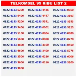 Nomor cantik Telkomsel abba ribuan