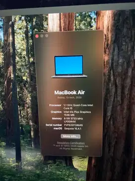 Macbook air 2020 i5 8/512