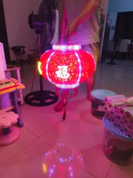 lampion keberuntungan(FU) sepasang lampu nyala (bekas)