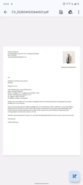 Cari lowongan kerja dari sore kemalam