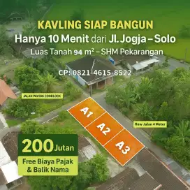 Tanah dijual di Sleman. 200jt an. 99m2