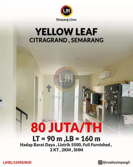 Disewakan Rumah Nyaman Full Furnished di Yellow Leaf,Citragrand