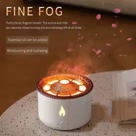 REUP Air Humidifier Mini Ultrasonic Aroma Diffuser Flame Light 300ml