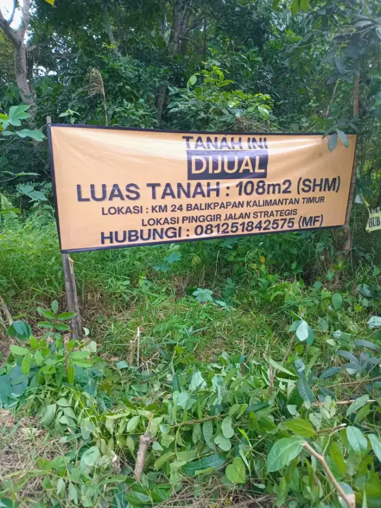 DIJUAL TANAH DEKAT KAWASAN WAHANA LINGKUNGAN HIDUP Km 24 PINGGIR JALAN