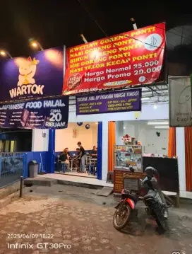 over sewa usaha du ciomas bogor jalan utama ukuran besar 3,5 x 16 m