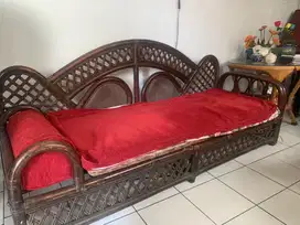 bangku rotan kayu