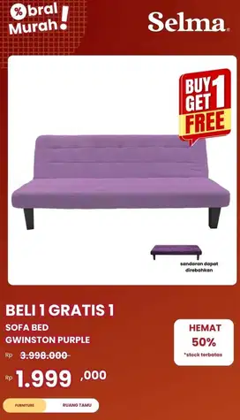 DIJUAL SOFA BED SELMA BUY ONE GET ONE