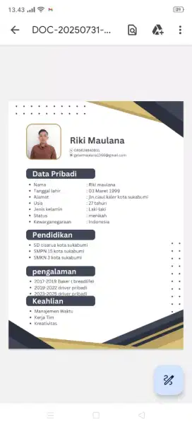 Info loker driver