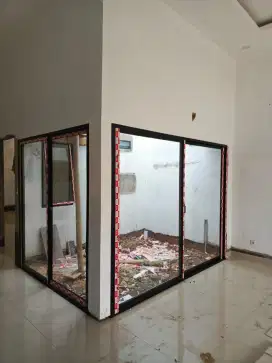 Pintu kaca aluminium upvc, partisi , jendela