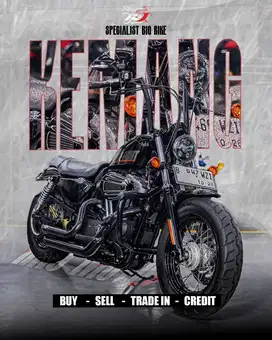 (STNK & BPKB)  Harley Davidson Fourty Eight Hitam Tahun 2012 ABS