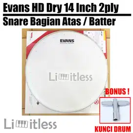 Head Drum Evans Snare 14 Inch HD Dry Original