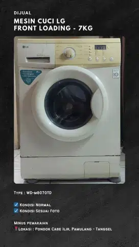 Mesin Cuci LG Front Loading - 7kg