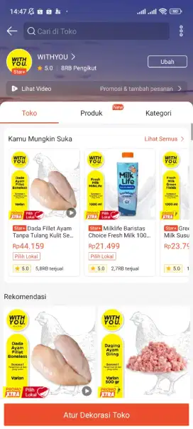 Loker packing olshop