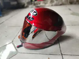 Helm KYT TT Course red maroon