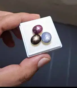 Borongan batu permata blue sapphire black sapphire ruby