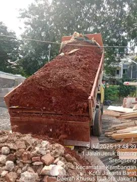 Jasa buang puing pembersihan sisa proyek