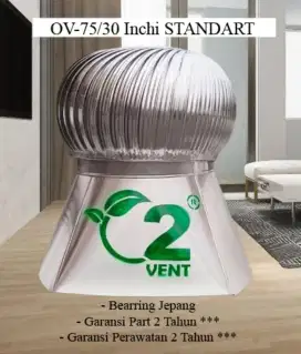 Turbine Turbin Ventilator Ukuran 75cm (30) Aluminium Grs Selamanya **