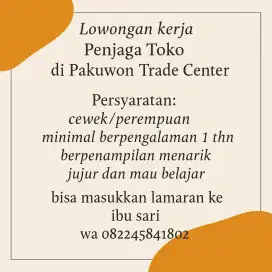 Loker kerja penjaga toko