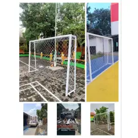 tiang gawang futsal fortebel 1set(2tiang) fre jaring net