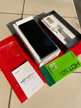 Infinix hot 50 pro plus + 8/256 fullset mewah layar lengkung tipis