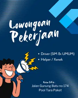 LOKER DRIVER DAN KENEK PAKET [JAKARTA - BANDUNG]