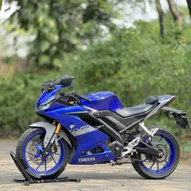 YAMAHA YZF R15 V3 BIRU 2021 KM 12K PAJAK PANJANG MULUS