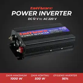 Taffware Power Inverter Mobil Pure Sine Wave DC 12V to AC 220V 1000W -