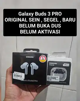 Samsung BUDS 3 PRO BARU, SEGEL, RESMI SEIN BELUM AKTIVASI Bisa TOKPED