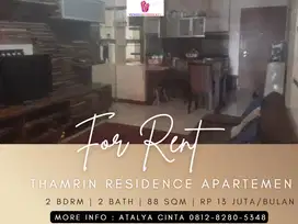 Sewa Apartement Thamrin Residence Condo House Low Floor 2BR Furnished