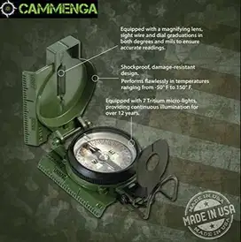 Cammenga Tritium Lensatic Compass, Accurate Waterproof 3H Gift Pouch