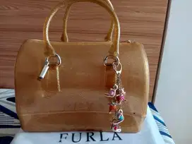 Furla Candy Bag Original Glitter Gold – Kondisi Mulus