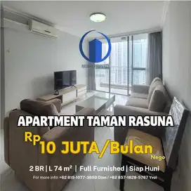 Apartment Taman Rasuna, For Rent , T 10, 2 BR, Furnished, Siap Huni