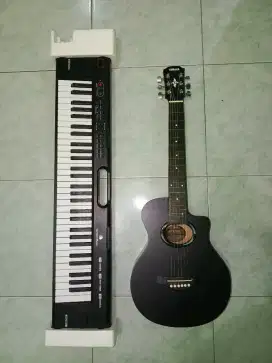 Dijual murah sepaket piano elektrik & gitar akustik NEGO Jogja