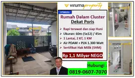 VTH0151 - Rumah Cluster Rapi & Siap Huni, Dekat Poris, Tangerang