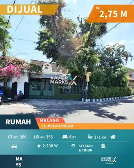 e122 Rumah Hook Lahan Luas Di Tengah Kota Malang
