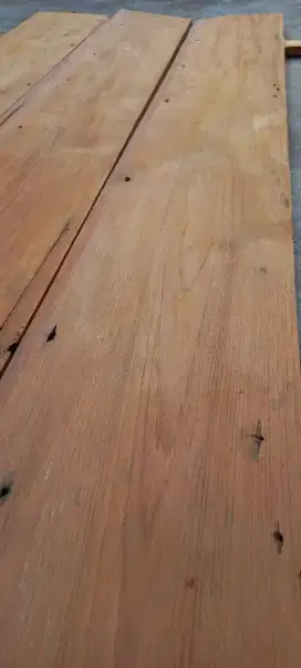 Papan kayu jati lawas tua
