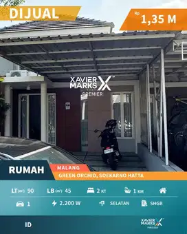 Rumah Terawat Di Green Orchid Soekarno Hatta Lowokwaru Malang(OLX779)