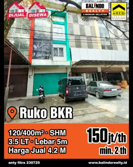 Di Sewa Kan Ruko 3.5 Lantai Mainrod BKR