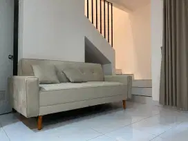 SOFA BED BUSA WARNA BEIGE SEPERTI BARU