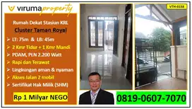 VTH0158 - Rumah Cluster Taman Royal, Dekat Stasiun Batu Ceper
