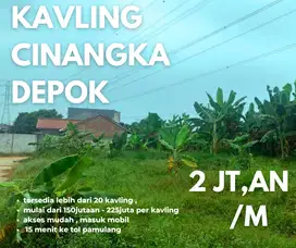 KAVLING HUNIAN CINANGKA DEPOK, 15 MENIT KE TOL PAMULANG