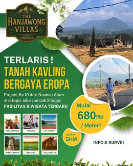 Jual tanah Kavling villa fasilitas mewah Harga murah