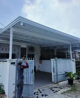 Kanopi Alderon dengan rangka talang kardoba