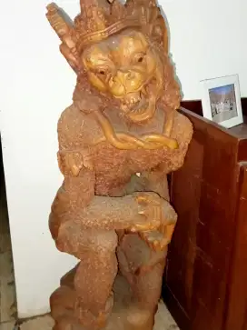 Patung Hanoman Ukir Antik Kayu