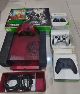 Xbox one unlimited edition + console 4pcs + kaset 3pcs