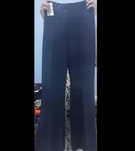 (BARU) CELANA PANJANG BIRU TUA BENTUK CUTBRAY